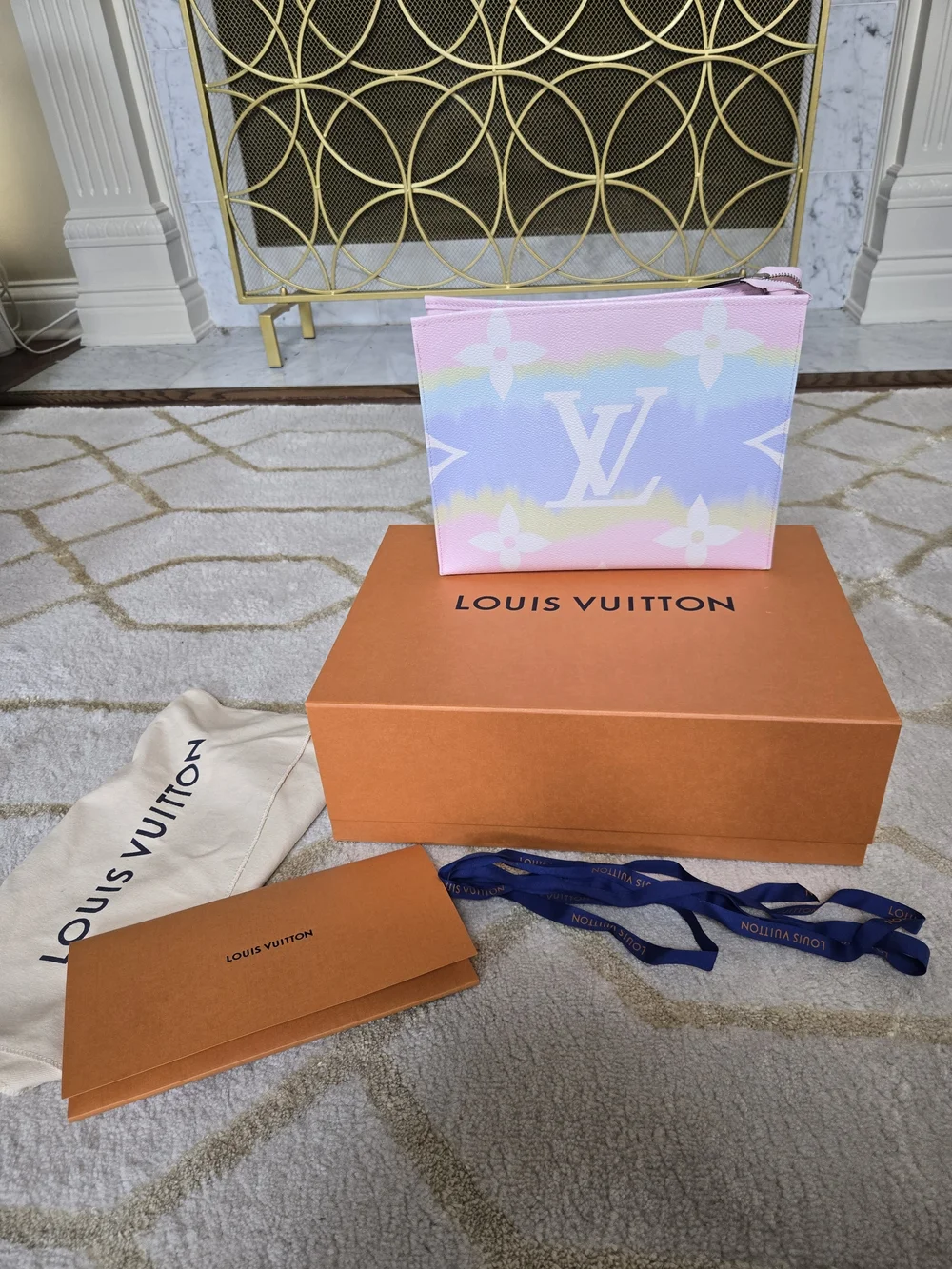 Limited Edition Louis Vuitton Escale Pastel Monogram Toiletry 26 Pouch